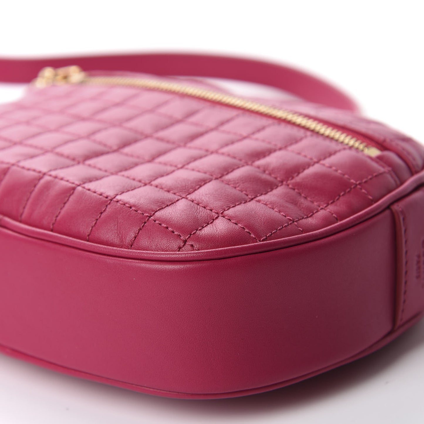 Calfskin Quilted Small C Charm Bag Pink