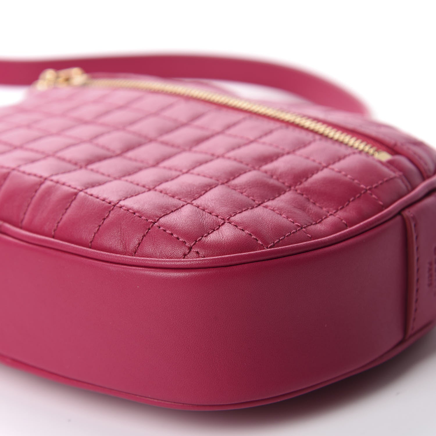 Celine Calfskin Quilted Small C Charm Bag Pink 7 of 10