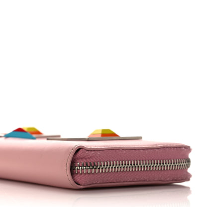 Fendi Vitello Century Hypnoteyes Zip Around Wallet Bubblegum 9 of 14
