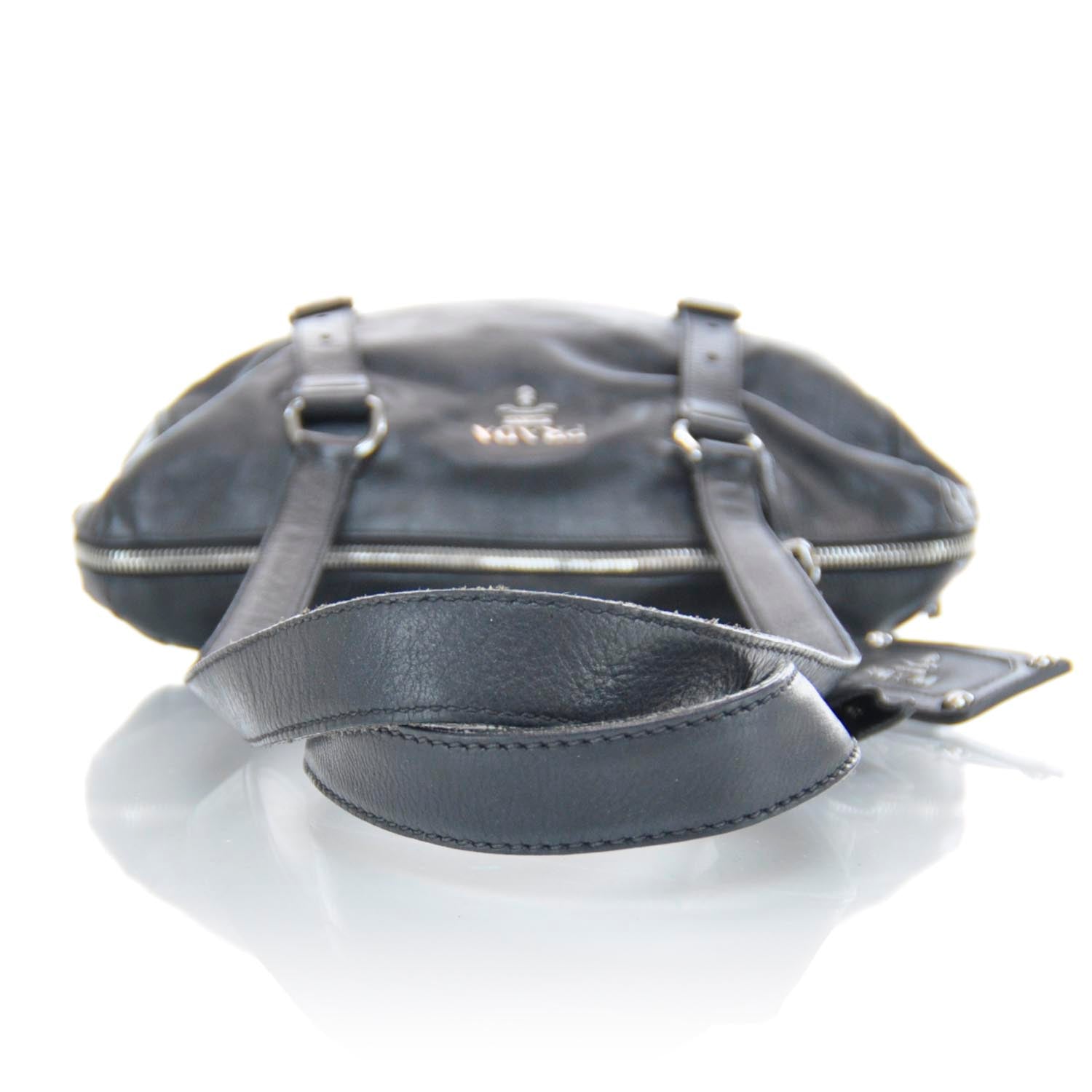 Prada Leather Buckle Satchel Nero Black 4 of 11