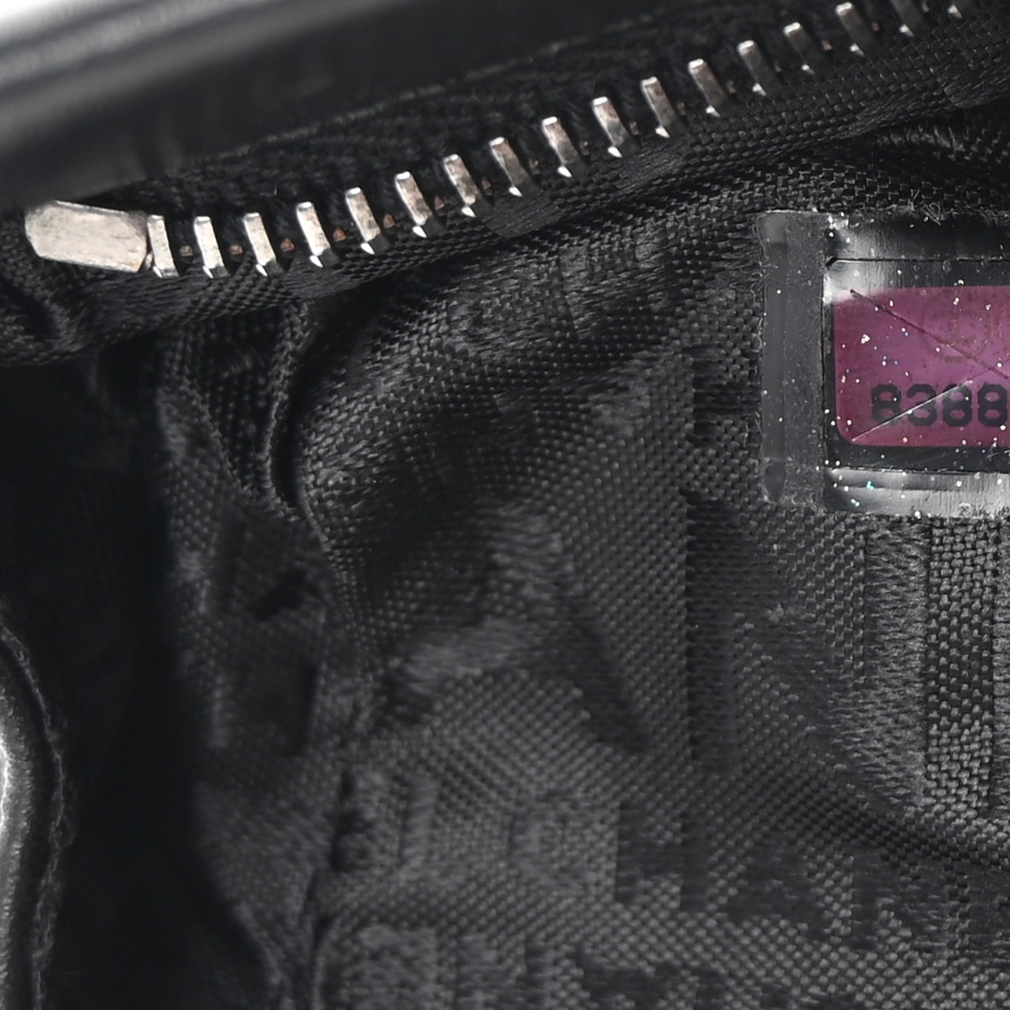 Calfskin Vertical Quilted Lax Clutch With Chain Black
