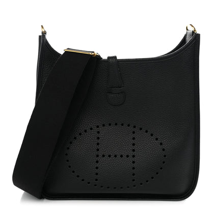 Hermes Taurillon Clemence Evelyne III PM Black 1 of 11