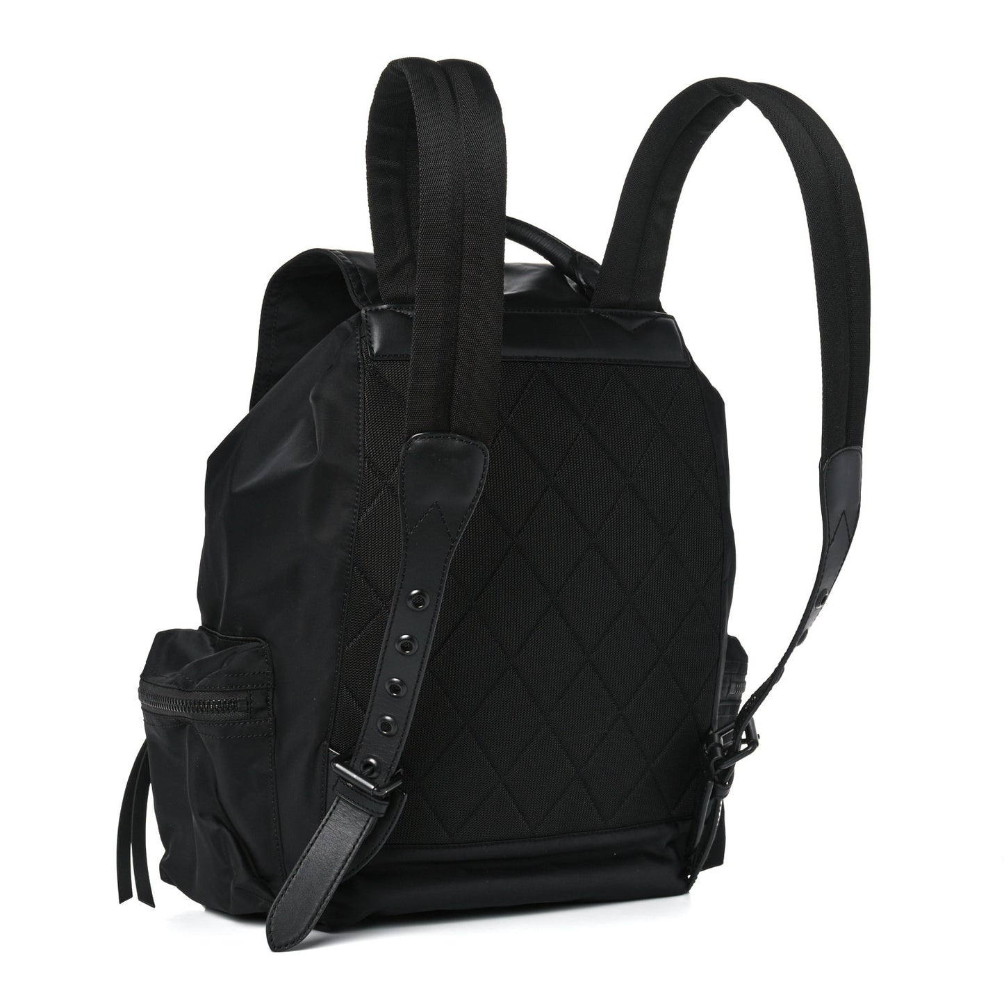 Technical Nylon Large Rucksack Backpack Black