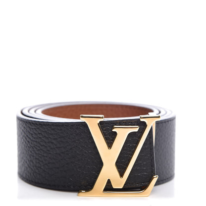Louis Vuitton Taurillon Calfskin 30mm LV Initiales Reversible Belt 95 38 Black 1 of 7