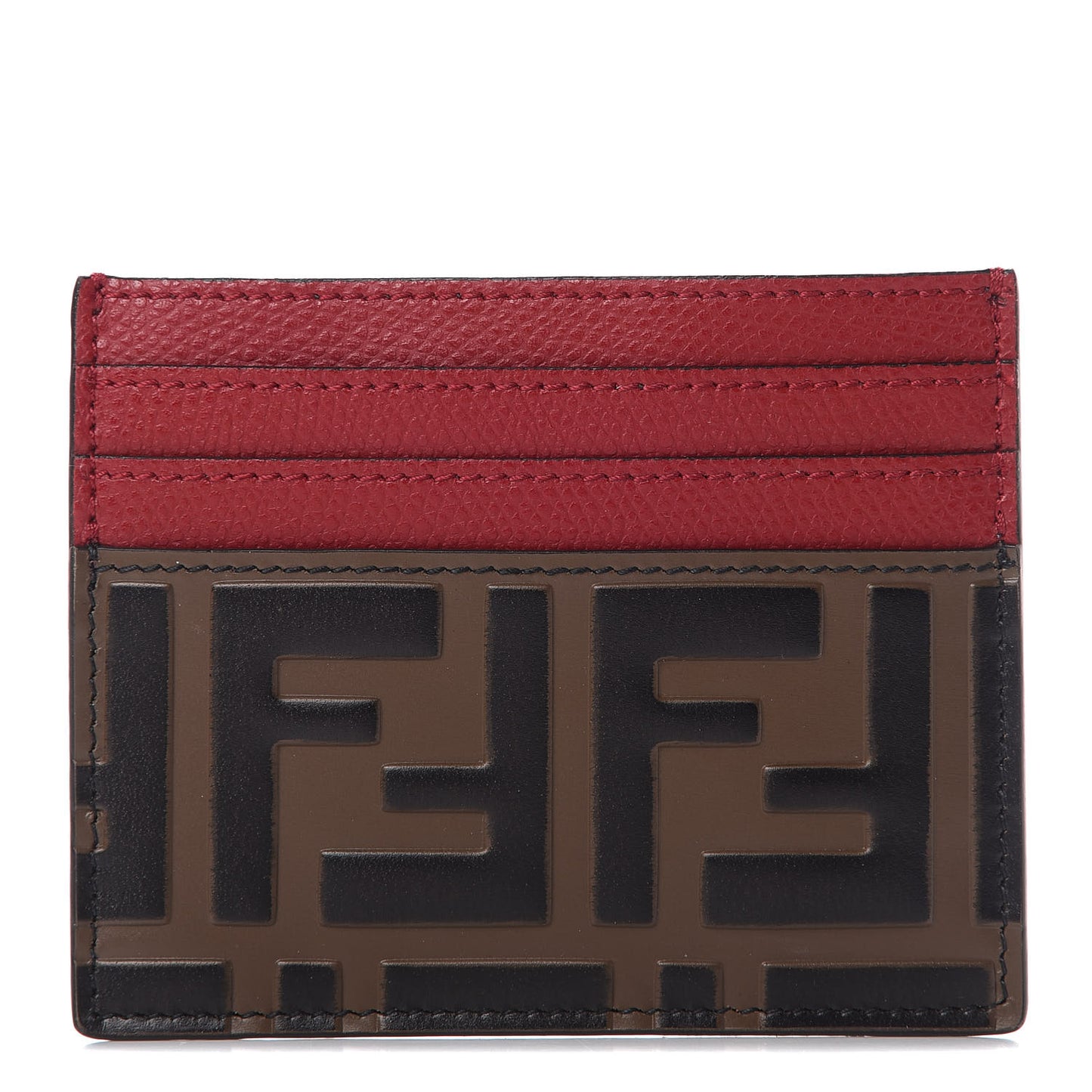 Vitello Cruise Bi-Color FF 1974 Embossed Card Holder Maya Black Fragola