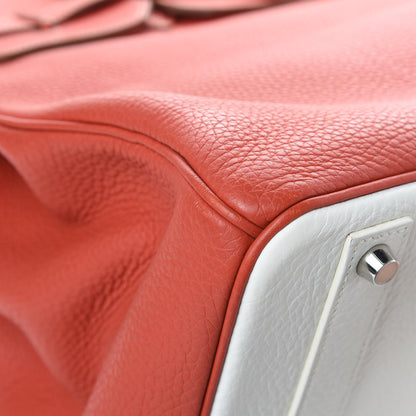 Hermes Togo Casaque Birkin 40 Sanguine White 9 of 18