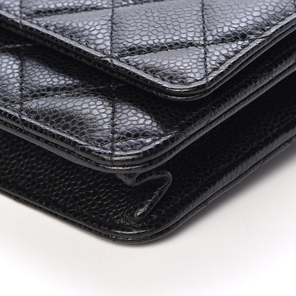 Chanel Caviar Quilted Wallet On Chain WOC Black 10 of 11