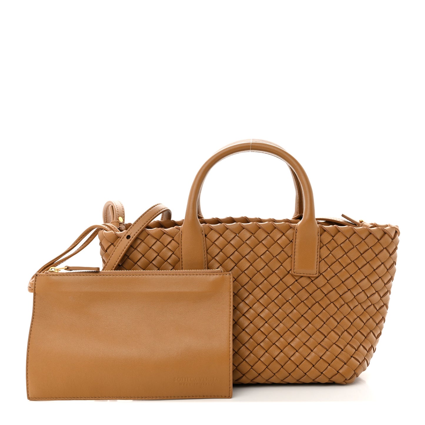 Nappa Intrecciato Mini Cabat Caramel