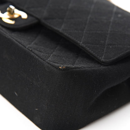 Chanel Jersey Quilted Medium Double Flap Black 12 of 13