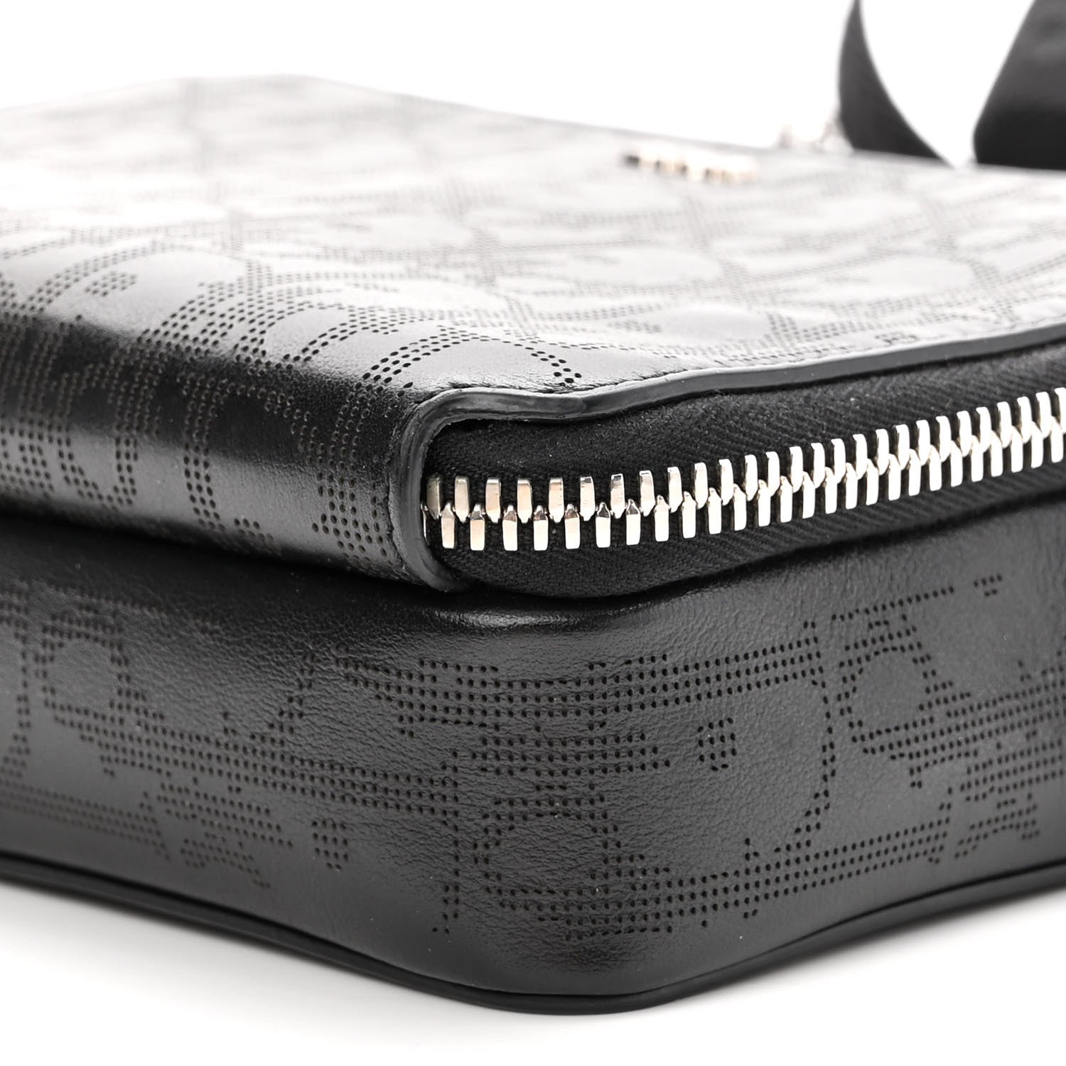 Christian Dior Calfskin Oblique Galaxy Perforated Messenger Black Multicolor 9 of 9