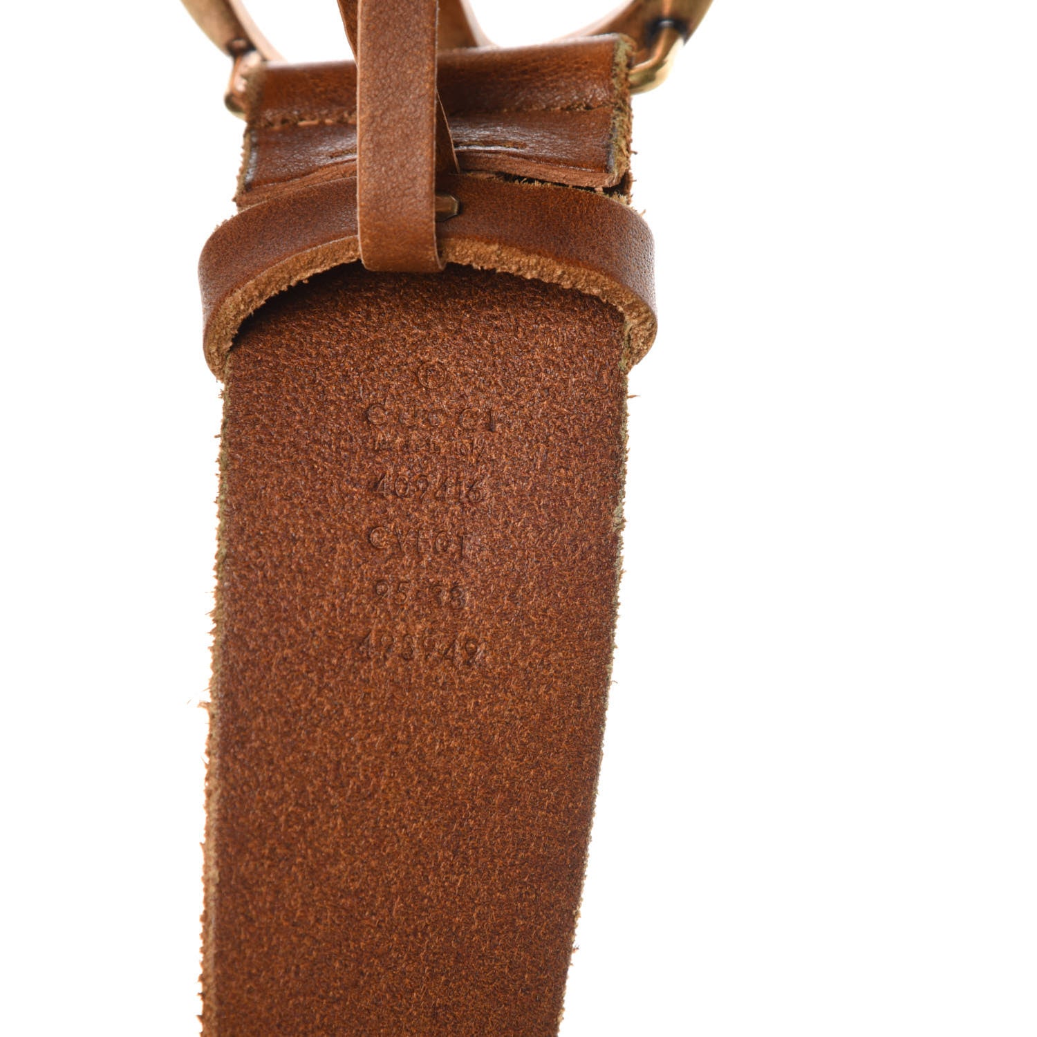 Gucci Faded Calfskin Double G 40mm Belt 95 38 Cuir 4 of 10