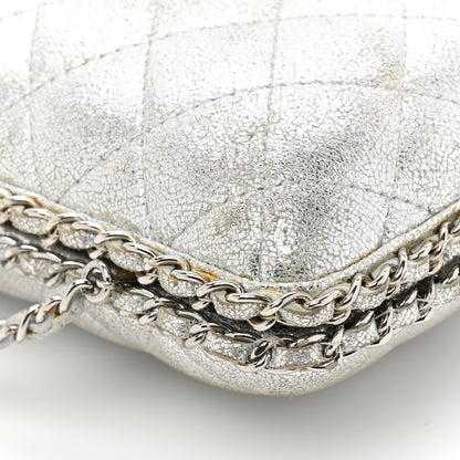 Chanel Metallic Lambskin Small Chain Around Clutch Silver 12 of 18