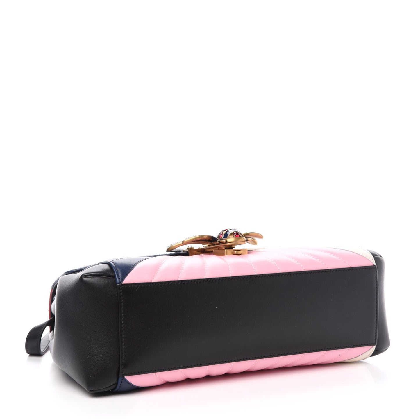 Calfskin Bamboo Trapuntata Queen Margaret Top Handle Bag Blue Agata Hibiscus Red Mystic White Sugar Pink