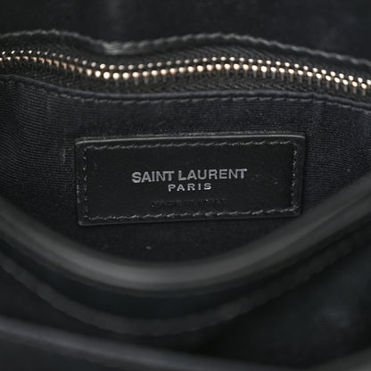 Saint Laurent Calfskin Y Quilted Monogram Toy Loulou Crossbody Bag Black 6 of 11
