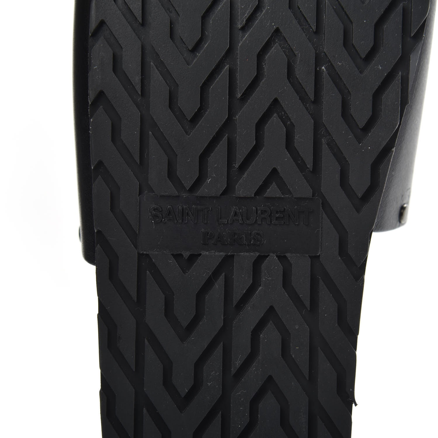 Saint Laurent Calfskin Suede Joan Slide Sandals 35.5 Black 8 of 10