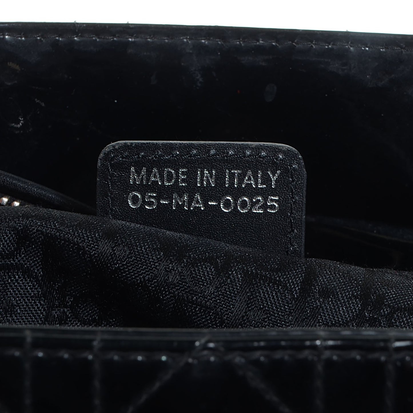 Patent Cannage Large Lady Dior Black