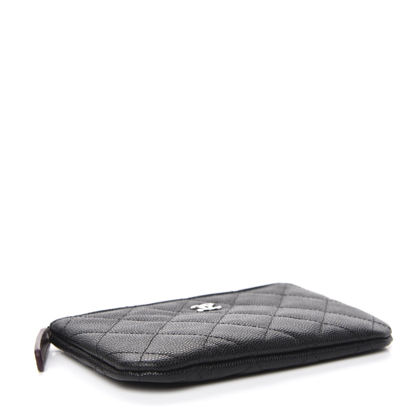 Caviar Quilted Small Cosmetic Case Black