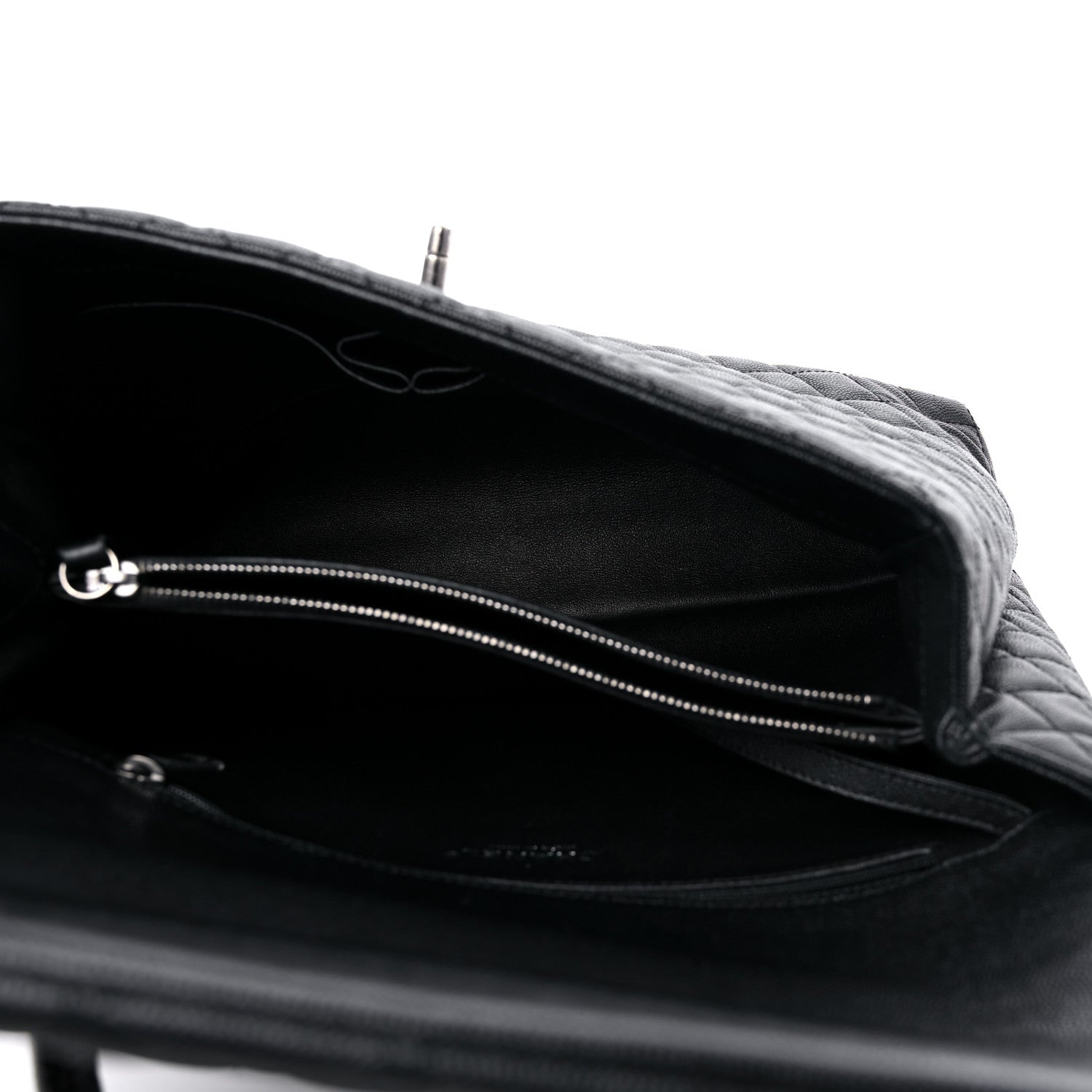 Chanel Caviar Lizard Quilted Large Coco Handle Flap Black 5 of 13