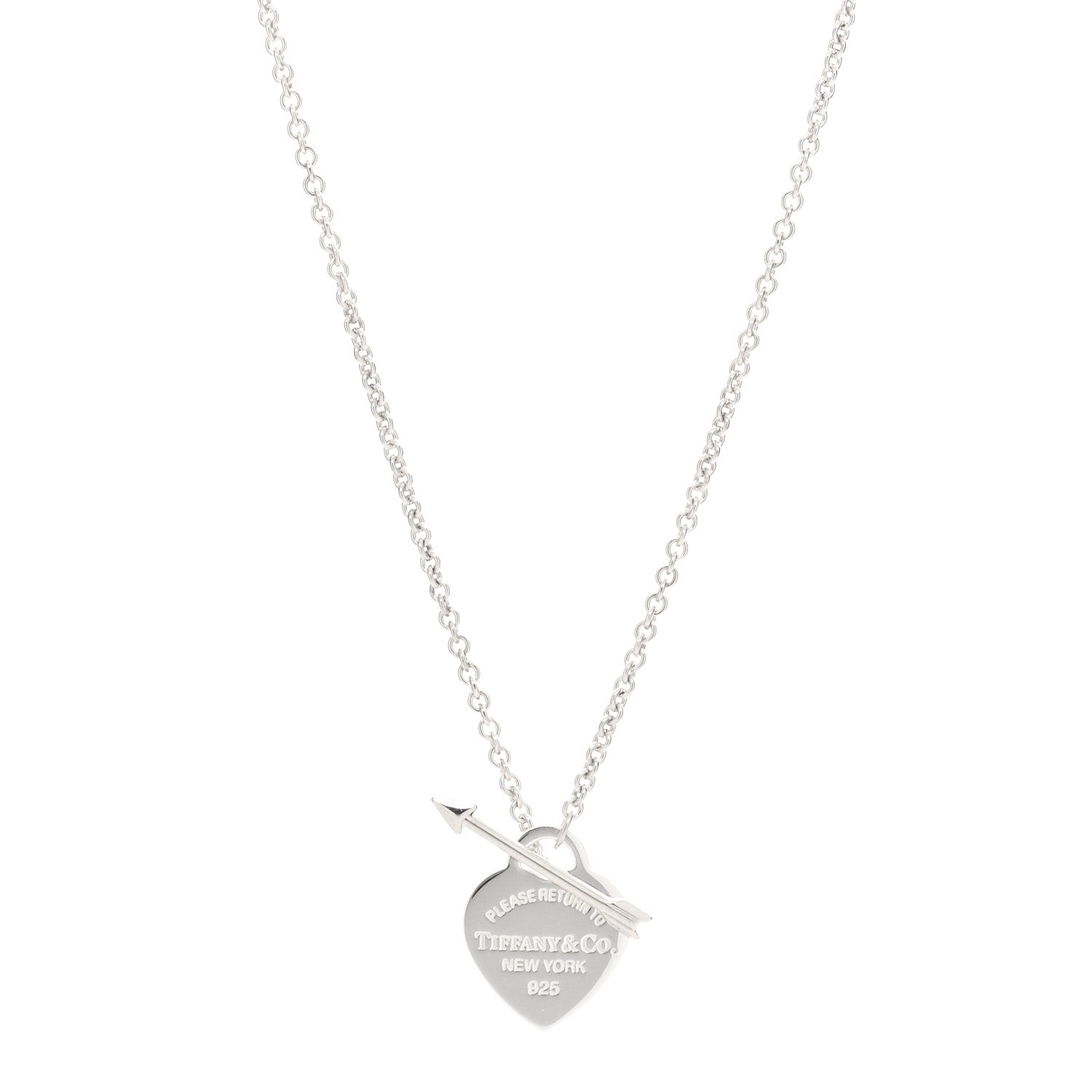 Tiffany Sterling Silver Small Return to Tiffany Lovestruck Pendant Necklace 1 of 3