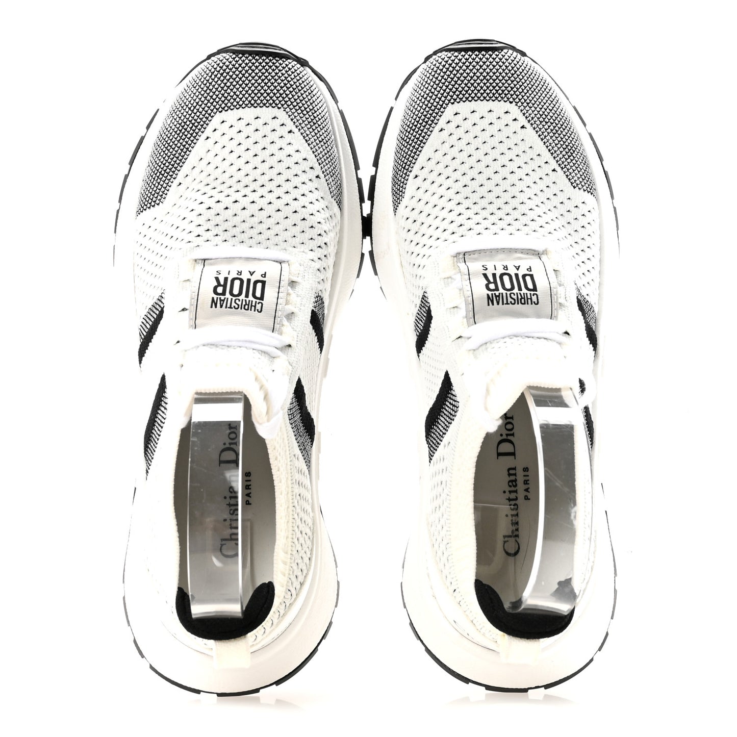 Technical Knit Run'n'Dior Sneakers 40 White Black