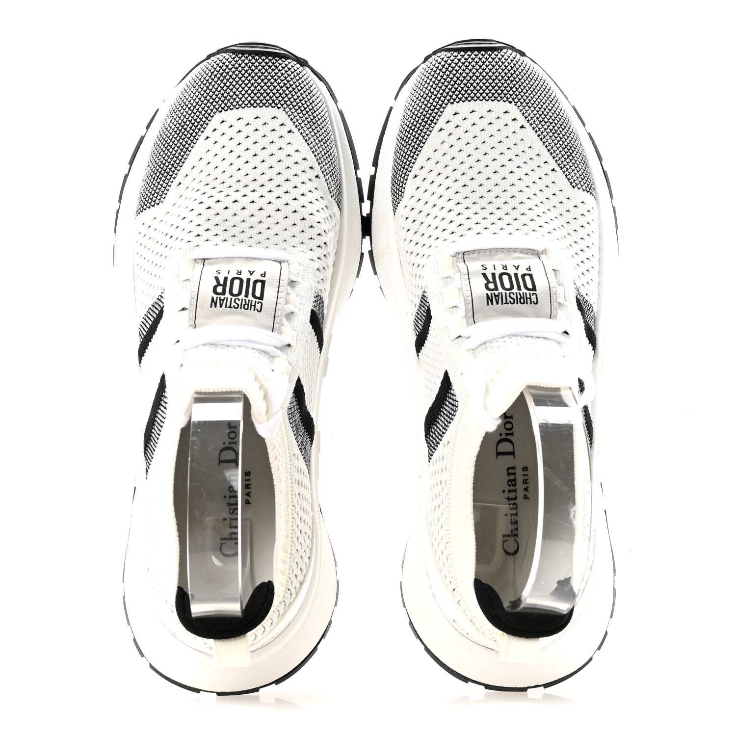 Christian Dior Technical Knit Run'n'Dior Sneakers 40 White Black 2 of 9