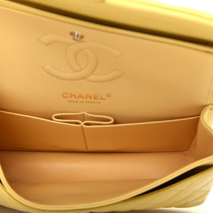 Chanel Caviar Quilted Small Double Flap Yellow 5 of 10