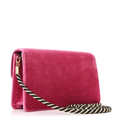 Gucci Velvet Crystal Square G Shoulder Bag Light Raspberry Rose 3 of 12