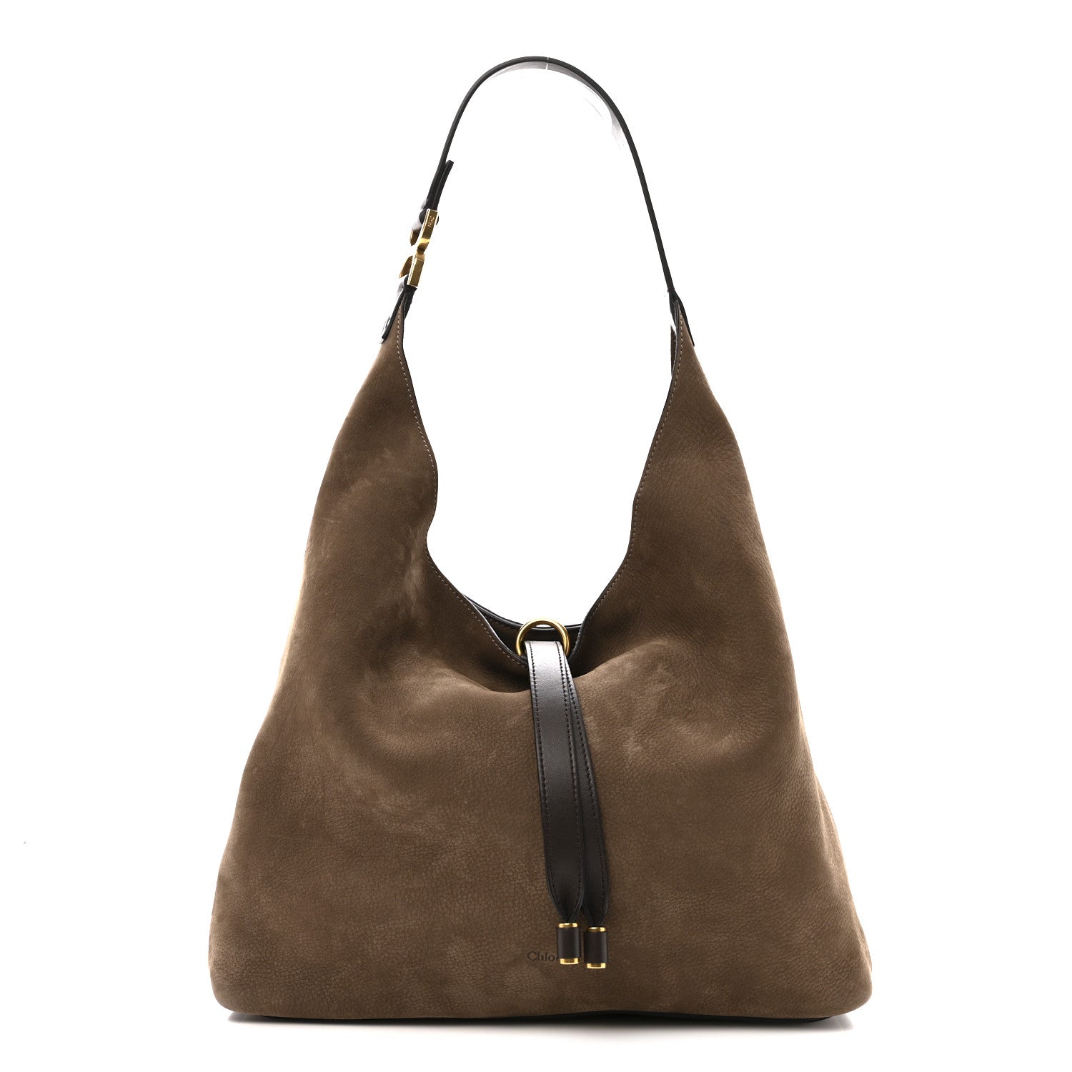 Chloe Suede Calfskin Marcie Hobo Bag Flannel Grey 1 of 14