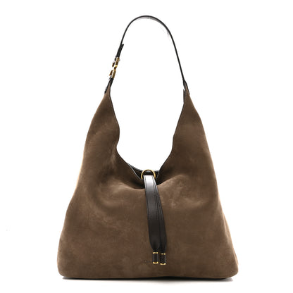 Chloe Suede Calfskin Marcie Hobo Bag Flannel Grey 1 of 14