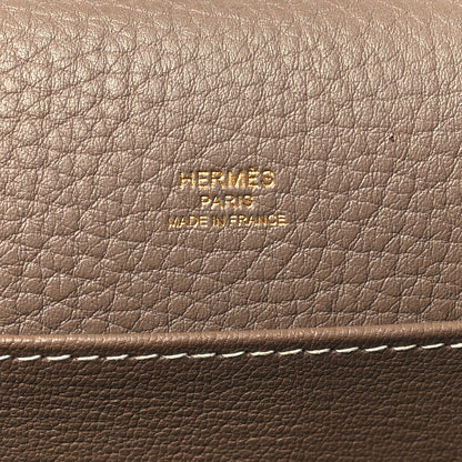 Hermes Taurillon Clemence Sac Roulis 23 Etoupe 6 of 8