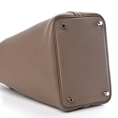 Hermes Taurillon Clemence Picotin Lock 18 PM Etoupe 9 of 11