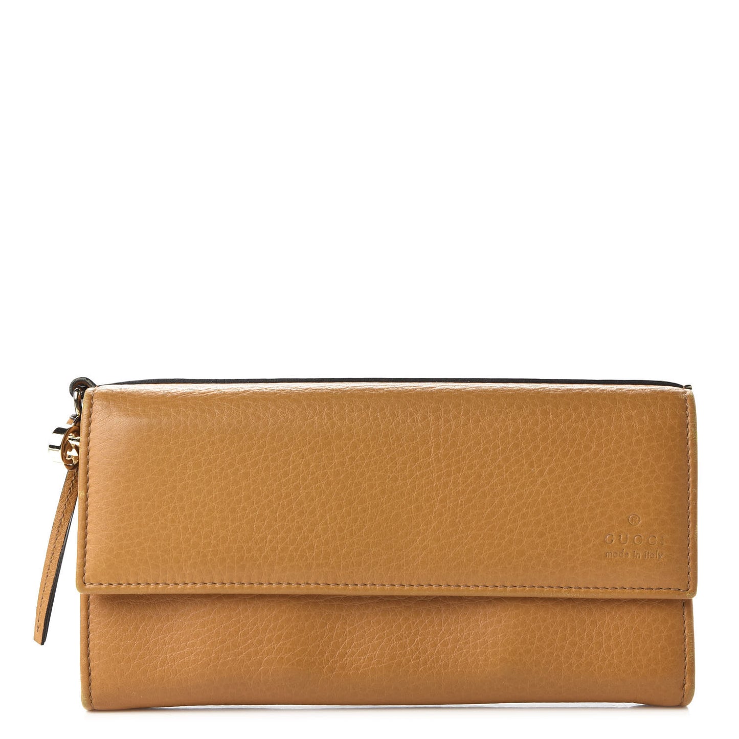 Pebbled Calfskin Bree Continental Wallet Yellow