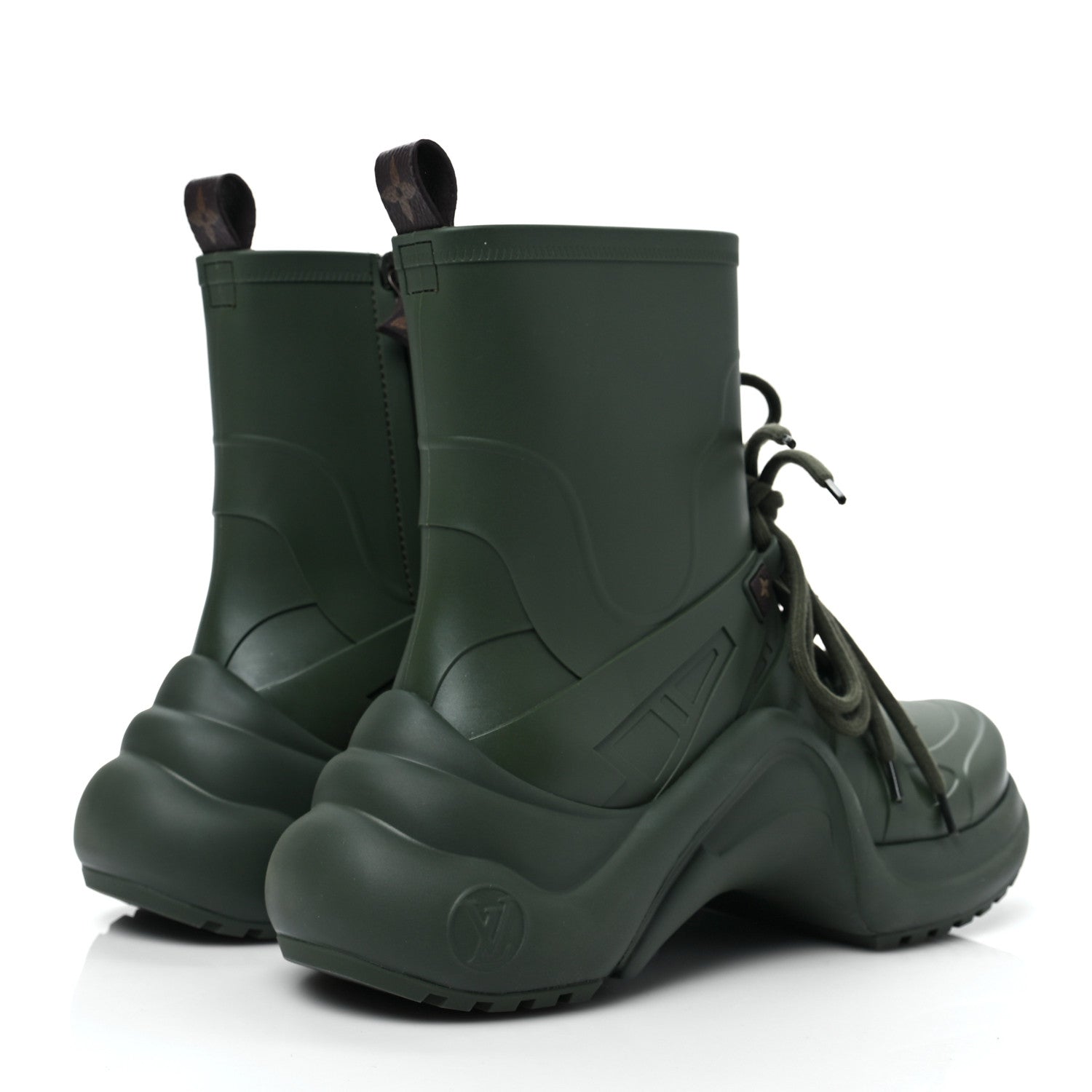 Louis Vuitton Mat Rubber Monogram LV Archlight Sneaker Boots 38 Kaki 4 of 6