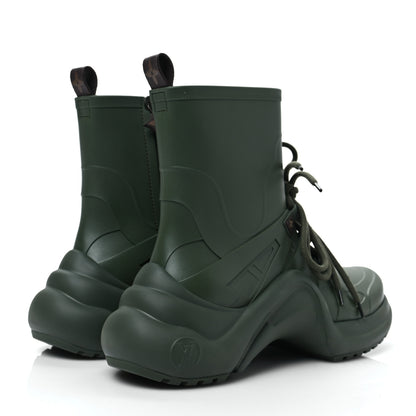 Louis Vuitton Mat Rubber Monogram LV Archlight Sneaker Boots 38 Kaki 4 of 6
