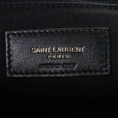 Saint Laurent Crinkled Calfskin Matelasse Monogram Medium Niki Chain Satchel Burgundy 7 of 11