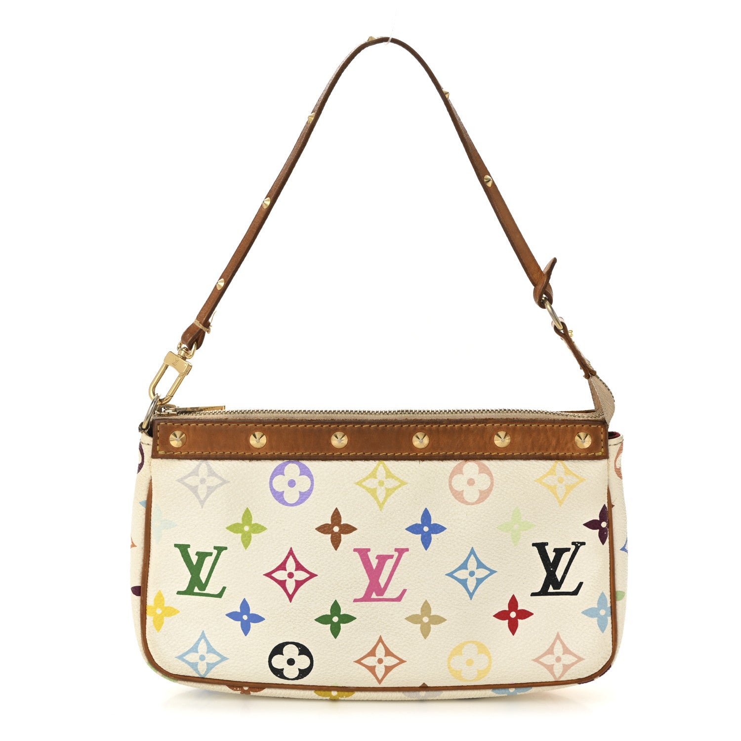 Louis Vuitton Monogram Multicolor Pochette Accessories White 1 of 12