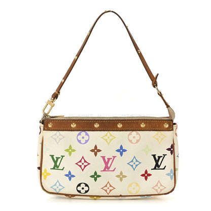 Louis Vuitton Monogram Multicolor Pochette Accessories White 1 of 12