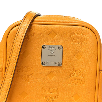 MCM Calfskin Ottomar Monogram Original Belt Bag Golden Mango 8 of 11