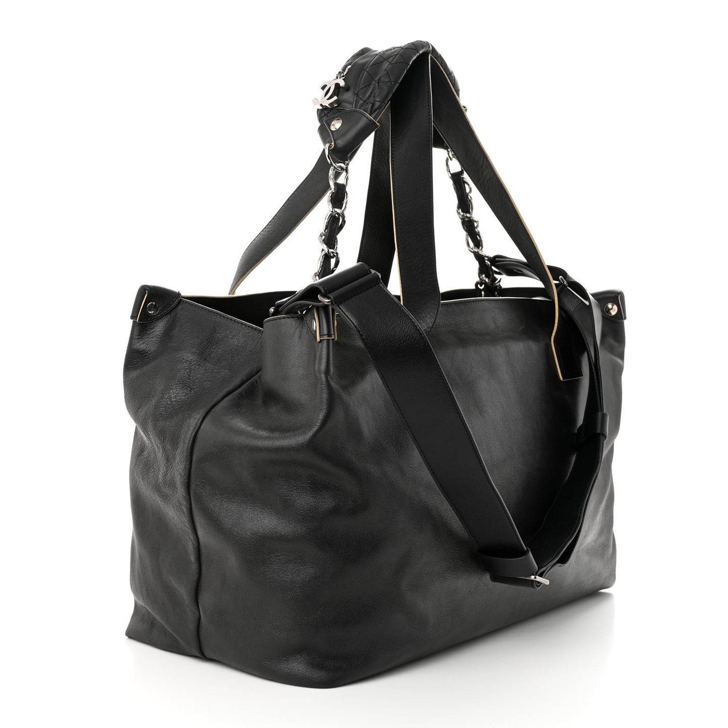 Lambskin Edgy XL Tote Black