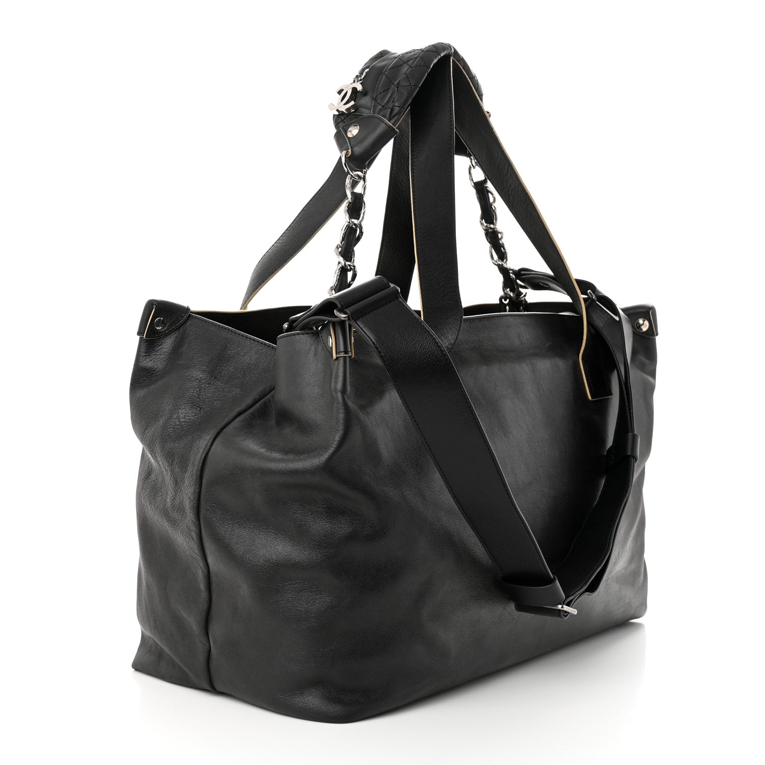Chanel Lambskin Edgy XL Tote Black 3 of 11