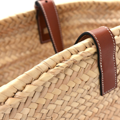 Loewe Raffia Floral Embroidered Medium Basket Tote Bag Natural Tan 10 of 11