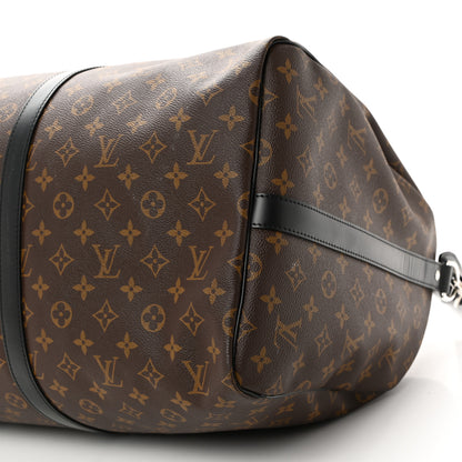 Louis Vuitton Monogram Macassar Keepall Bandouliere 55 8 of 8