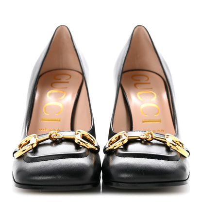 Gucci Malaga Kid Horsebit 75mm Pumps 38.5 Black 3 of 10