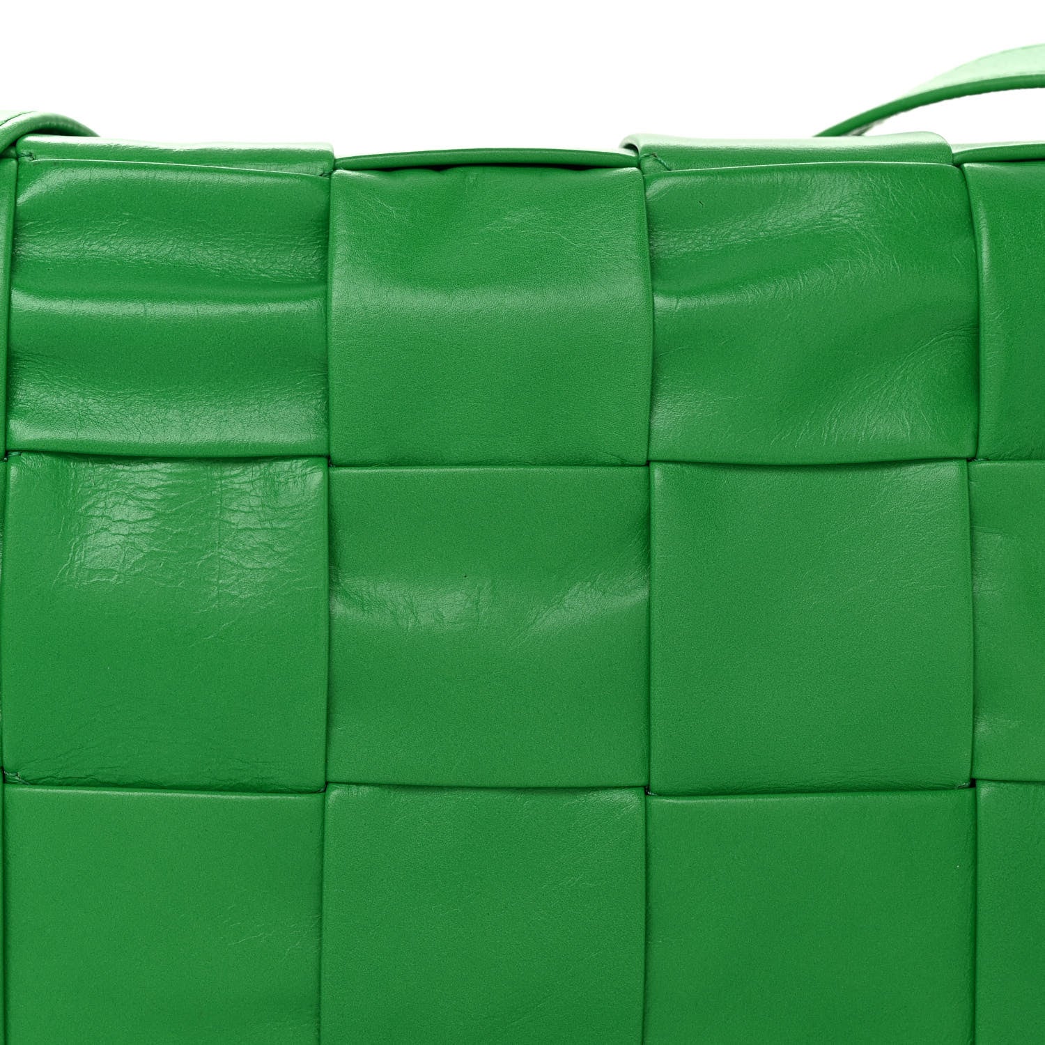 Bottega Veneta Paper Calfskin Maxi Intreccio Cassette Crossbody Bag Grass 6 of 8