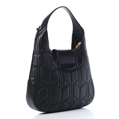 Gucci Calfskin Web Quilted Medium Dionysus Hobo Black 2 of 4