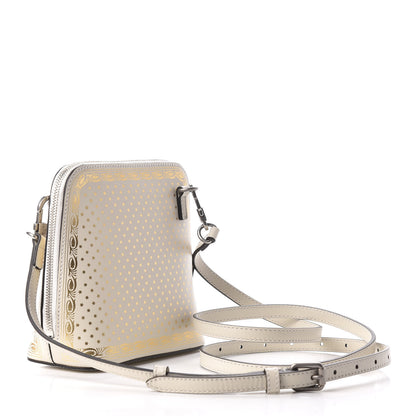 Gucci X SEGA Calfskin GUCCY Stars Mini Dome Shoulder Bag Mystic White Gold 3 of 9