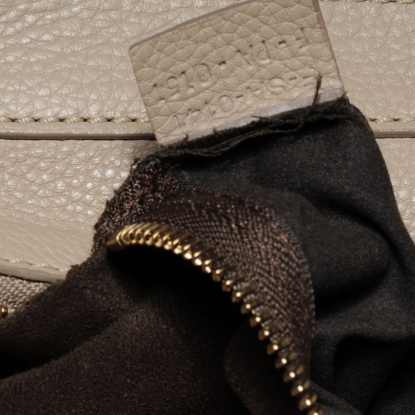 Drummed Calfskin Mini Luggage Dune