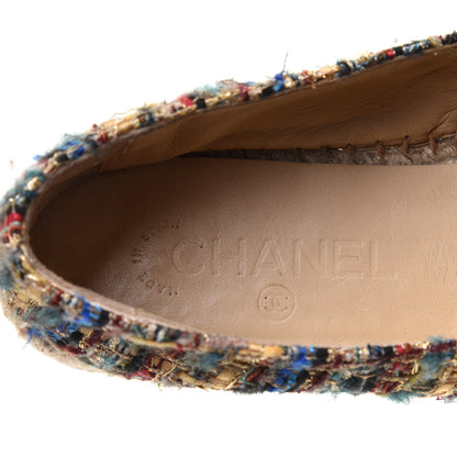 Chanel Tweed Grosgrain CC Espadrilles 37 Multicolor 11 of 15