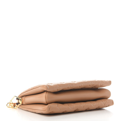 Louis Vuitton Lambskin Embossed Monogram Coussin PM Camel 4 of 8