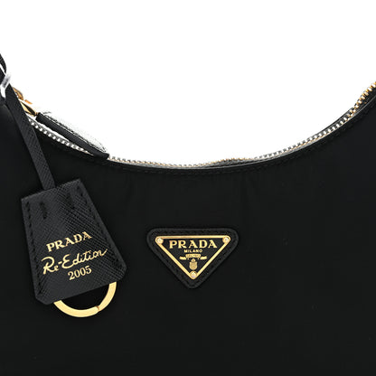 Prada Tessuto Nylon Saffiano Mini Re-Edition 2005 Bag Black 15 of 19
